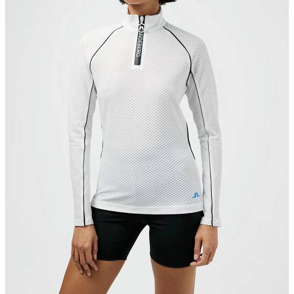 NEW J.LINDEBERG jonah golf mid layer pullover in white - Picture 5 of 5